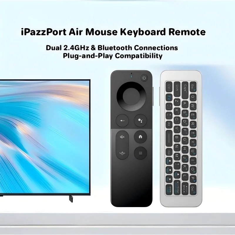 Smart Home Keyboard - IPazzPort Teclado Sem Fio Mini 2.4G