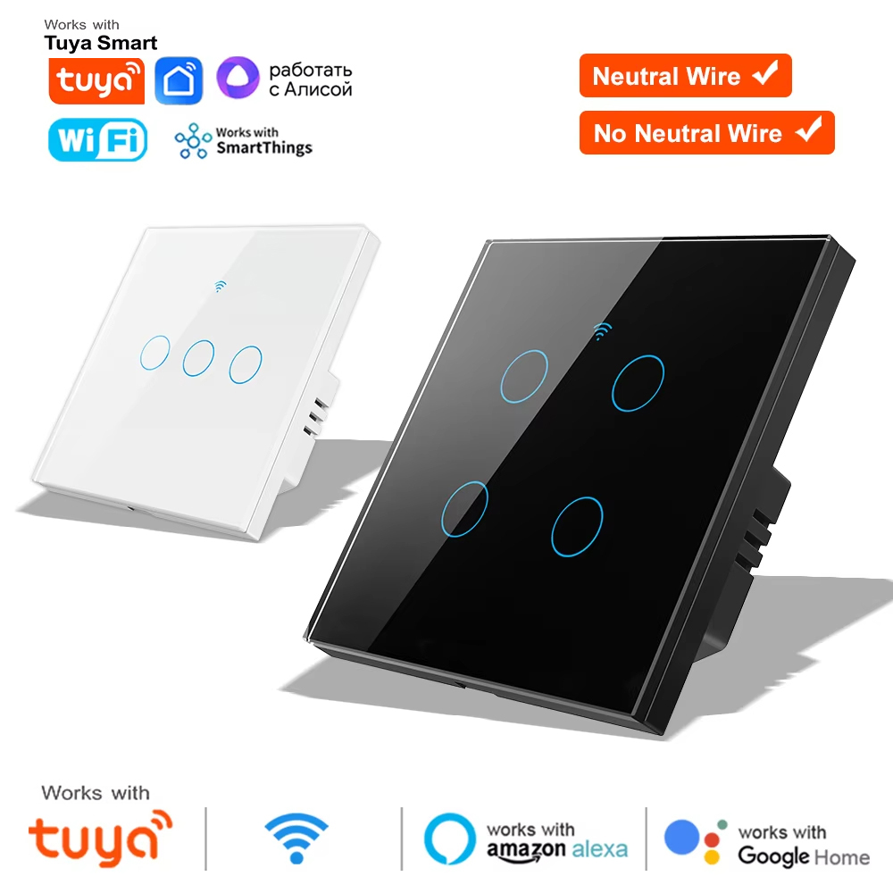 Smart Home Alexa - Interruptor Inteligente de Parede WiFi RF