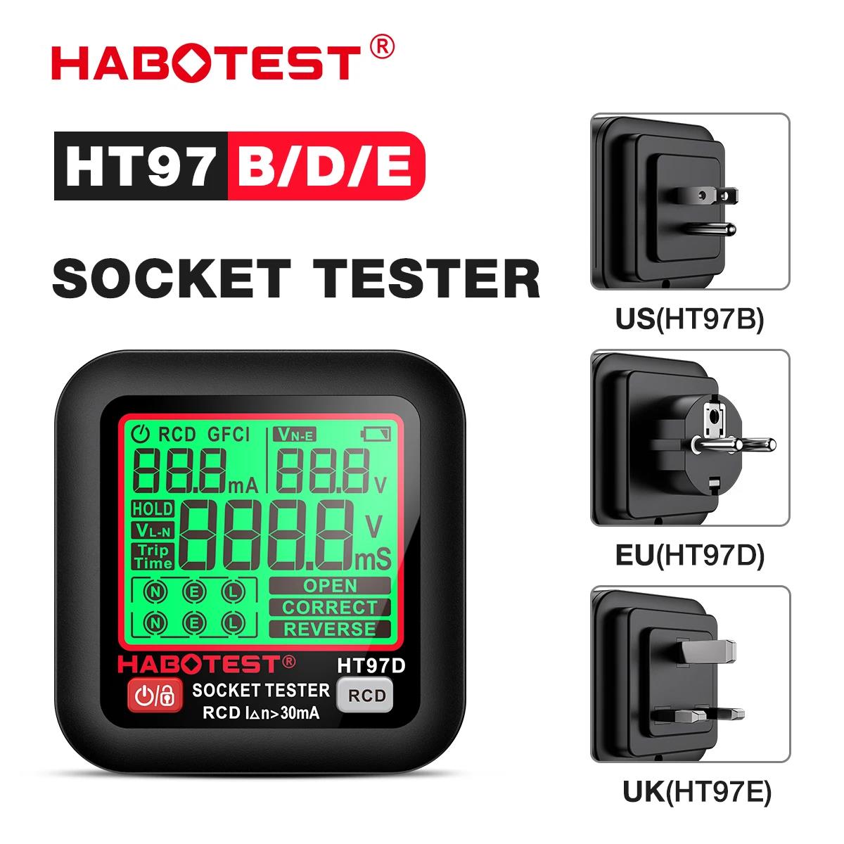 Smart Home Europe - HABOTEST HT97 Testador de Tomadas Digital,