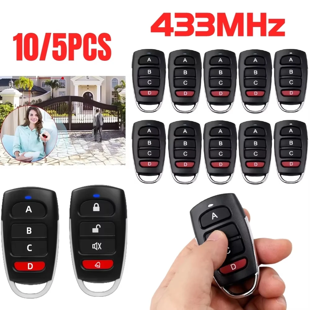 Smart Garage Door Opener - 10/5 pces abcd/bloqueio desbloquear 4 botões