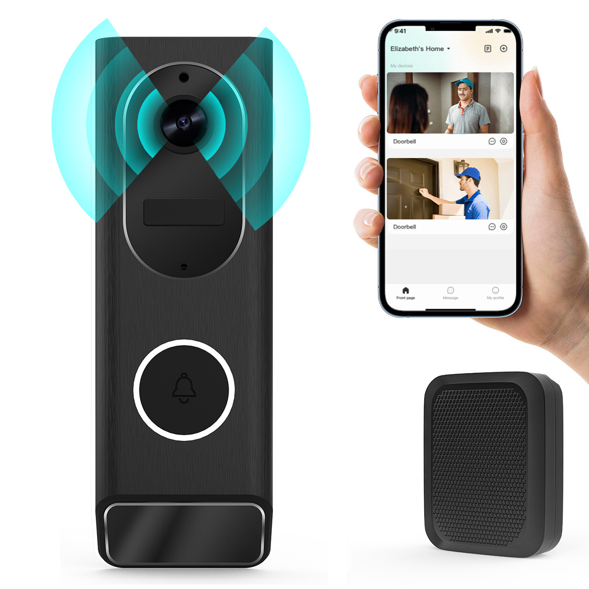 Smart Home Video Doorbell Enhanced Security With Smart Doorbell - Campainha de vídeo sem fio S7,