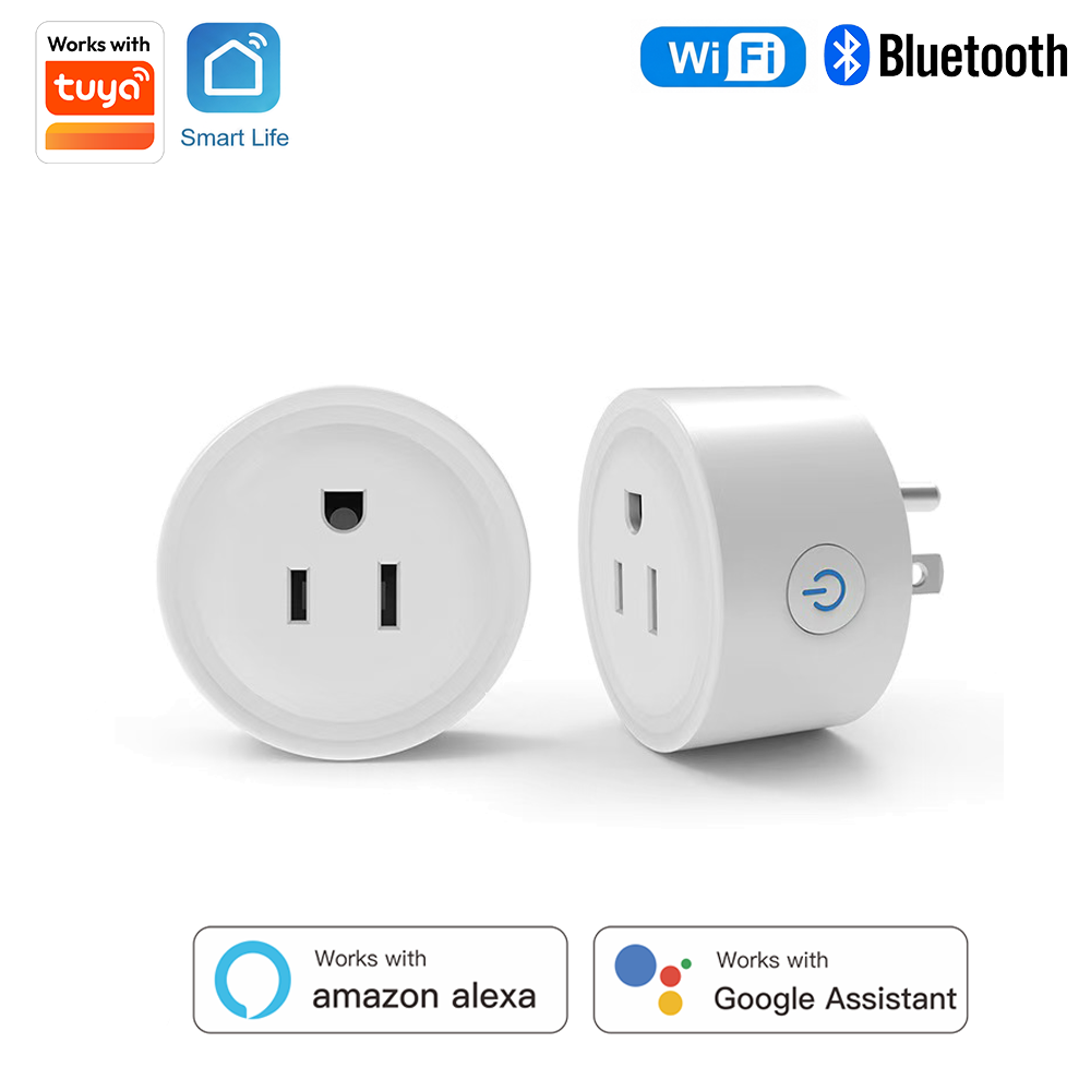 Smart Home Matter - Tomada Inteligente Redonda Tuya Padrão EUA