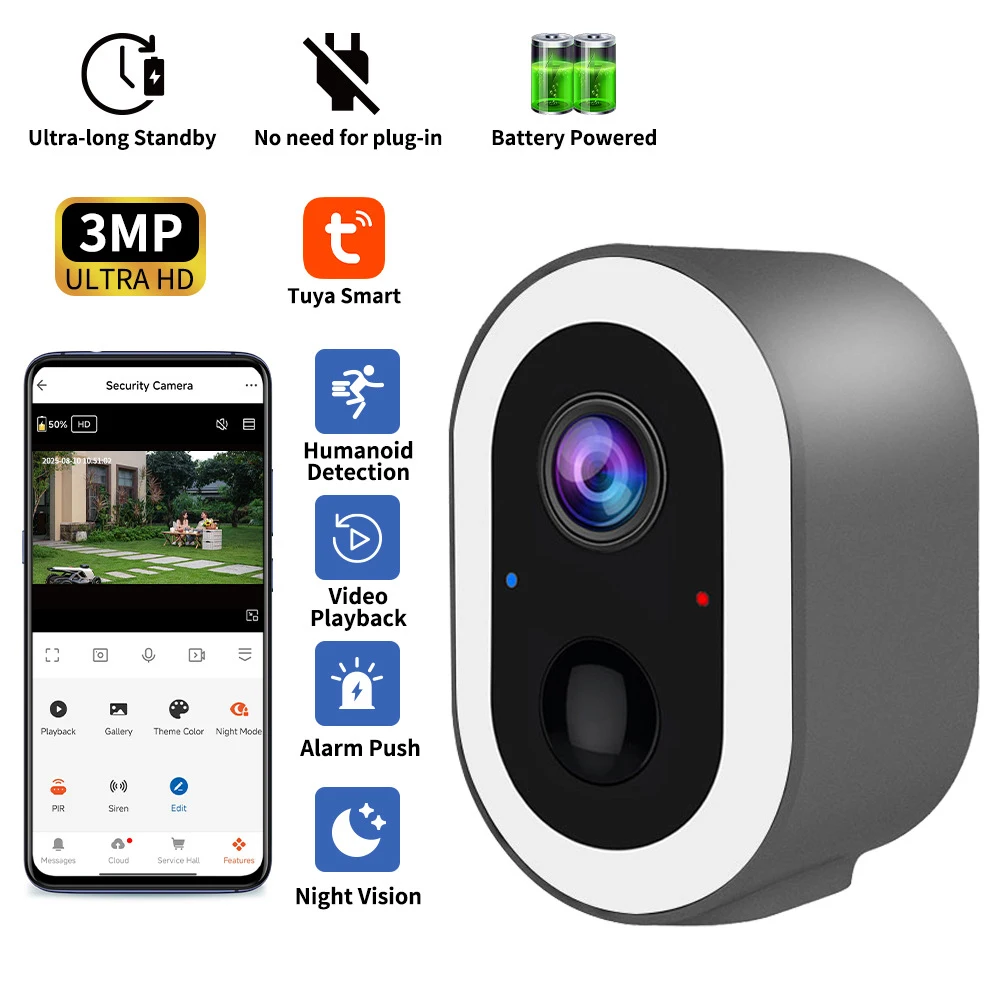 Smart Home Wiser - 3mp tuya vida inteligente alimentado por