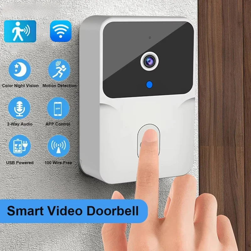 Smart Home Video Doorbell Enhanced Security With Smart Doorbell - Campainha de Vídeo WiFi Inteligente para