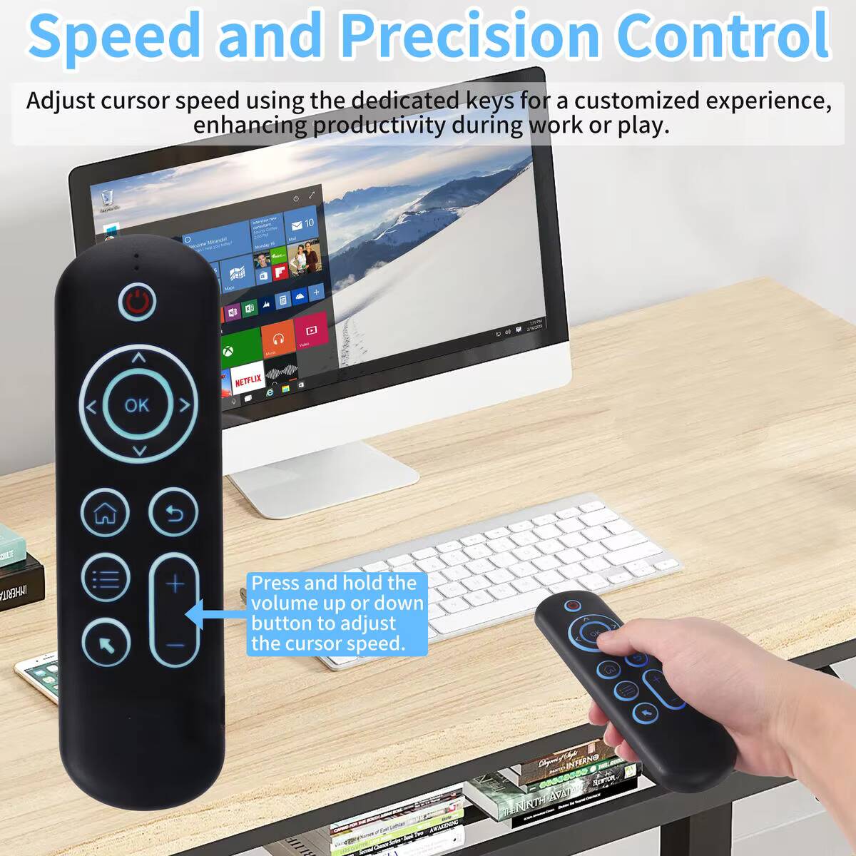 Smart Home Keyboard - Mini teclado bluetooth 2.4g, modo duplo,