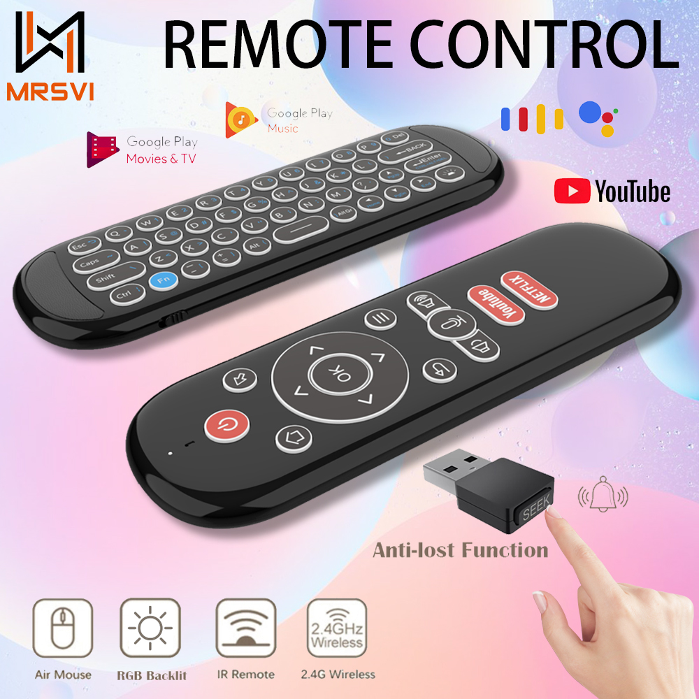 Smart Home Keyboard - W1 plus air mouse controle remoto