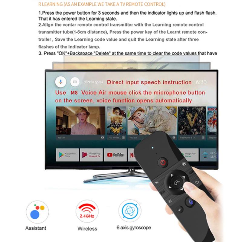 Smart Home Keyboard - Controle Remoto por Voz M8 Air