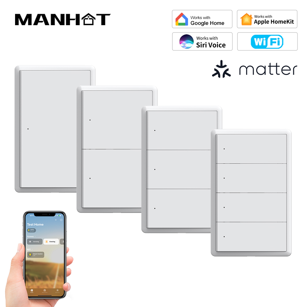 Smart Home Alexa - Interruptor Inteligente WiFi MANHOT Homekit Sem
