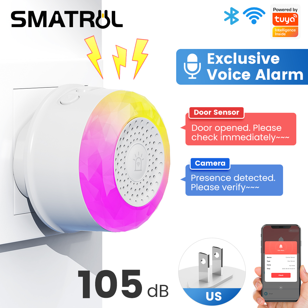 Smart Home Europe - Sensor de Alarme de Som e
