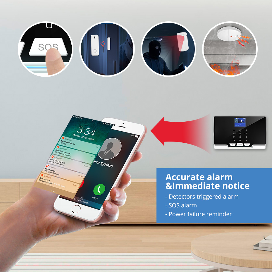 Smart Home Keyboard - Kerui g20 wifi gsm painel de