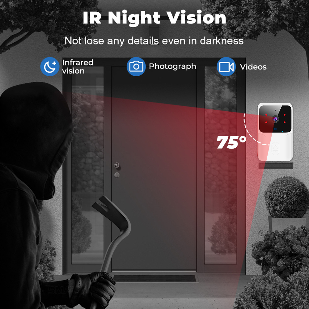 Câmera de Vídeo Sem Fio para P - Smart Home Video Doorbell Enhanced Security With Smart Doorbell avaliação e preço