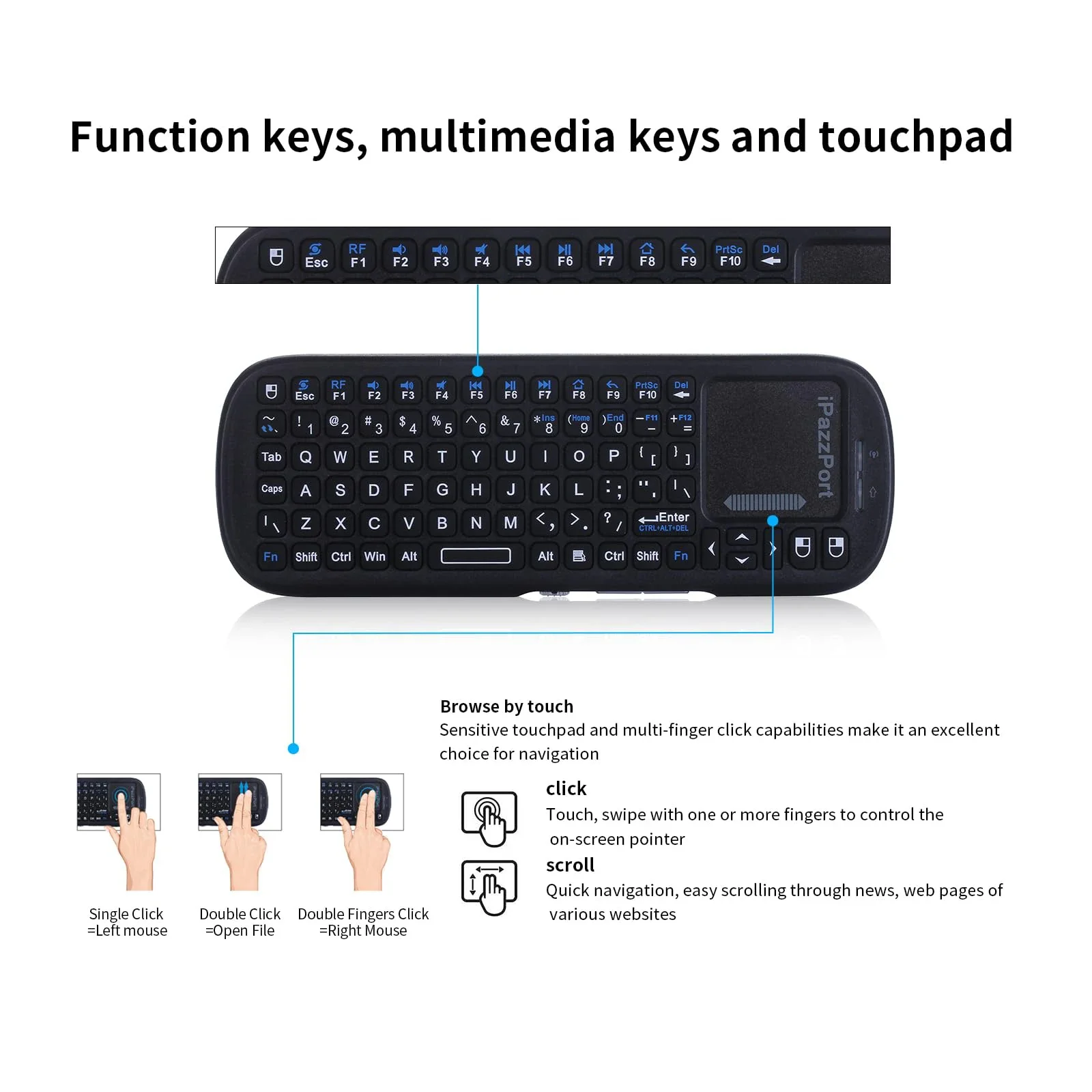IPazzPort Mini teclado sem fio - Smart Home Raspberry Pi avaliação e preço