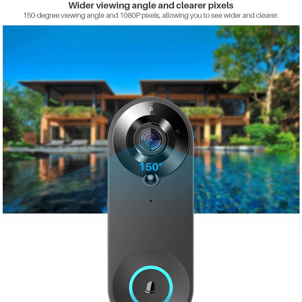 Tuya 1080p sem fio wi fi campa - Smart Home Video Doorbell Enhanced Security With Smart Doorbell avaliação e preço