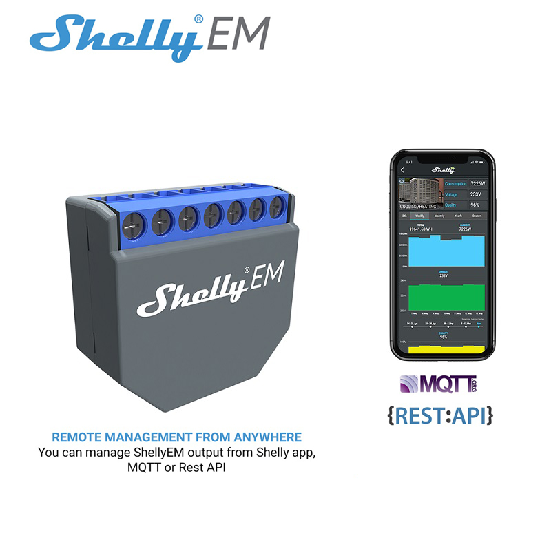 SHELLY EM Interruptor Controla - Smart Home Alexa avaliação e preço