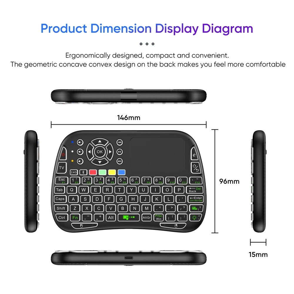 Mini Teclado Giroscópico Dual  - Smart Home Keyboard avaliação e preço