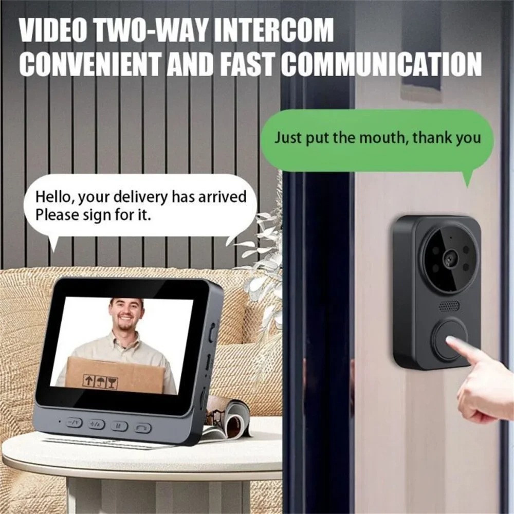 Campainha Inteligente WiFi 2.4 - Smart Home Video Doorbell Enhanced Security With Smart Doorbell avaliação e preço
