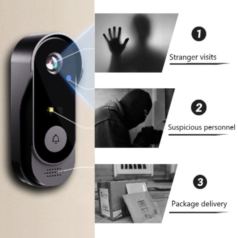 Tuya wi fi câmera campainha hd - Smart Home Video Doorbell Enhanced Security With Smart Doorbell avaliação e preço