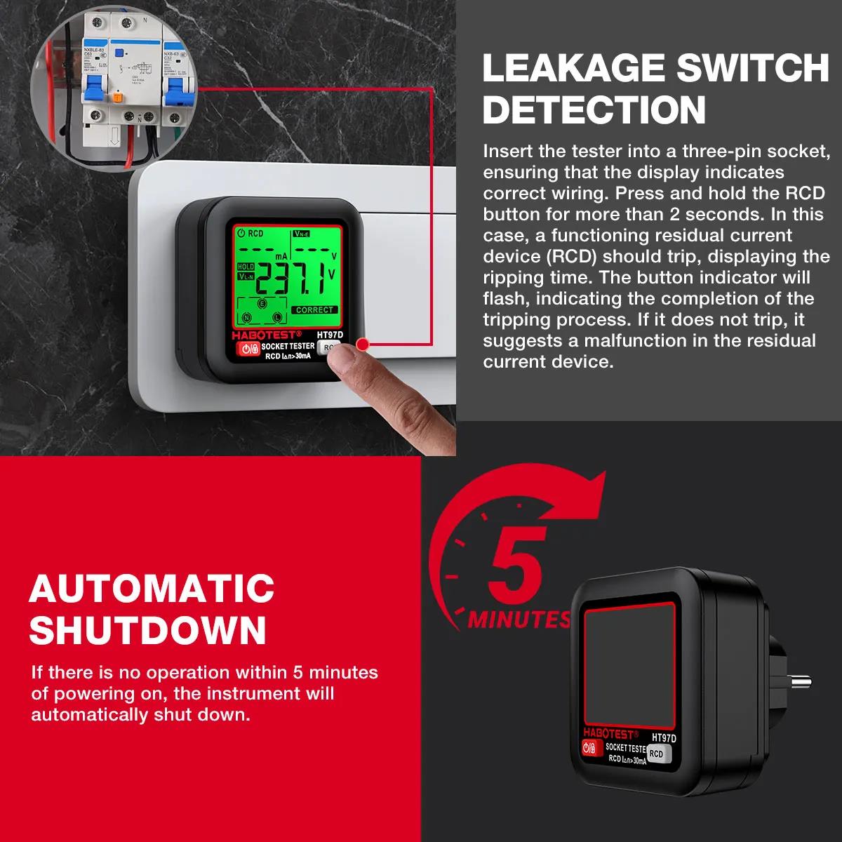 HABOTEST HT97 Testador de Toma - Smart Home Europe avaliação e preço