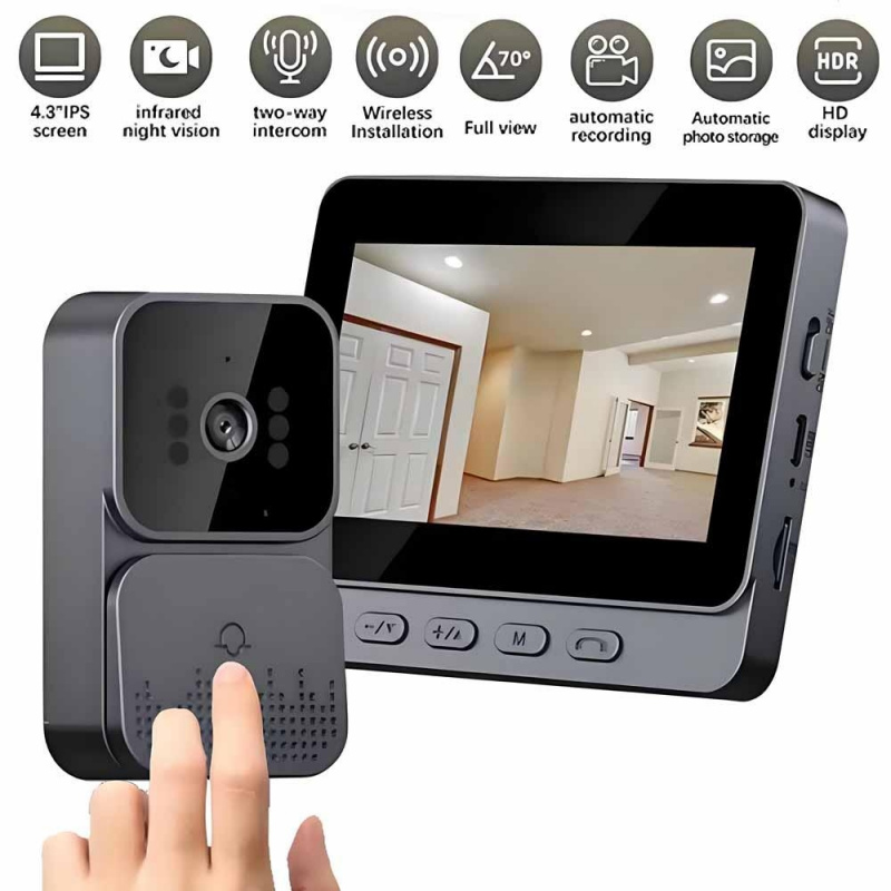 Campainha Inteligente WiFi 2.4 - Smart Home Video Doorbell Enhanced Security With Smart Doorbell avaliação e preço