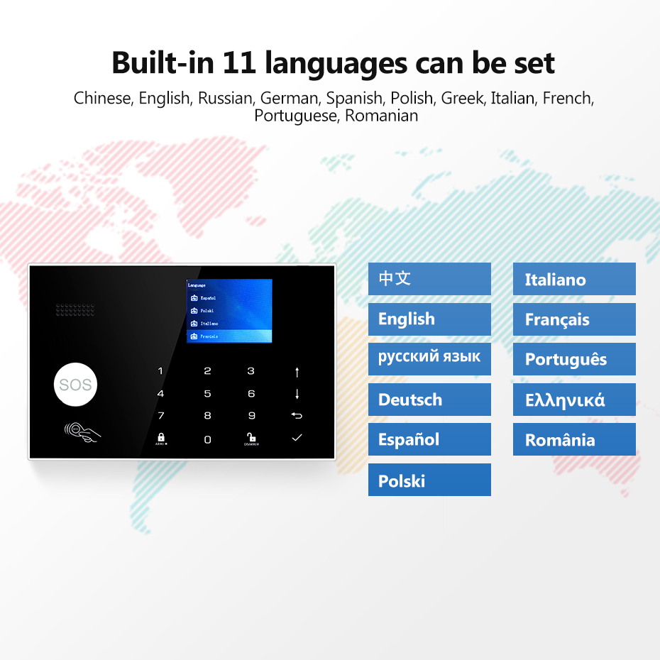 Kerui wifi + 4g alarme domésti - Smart Home Keyboard avaliação e preço