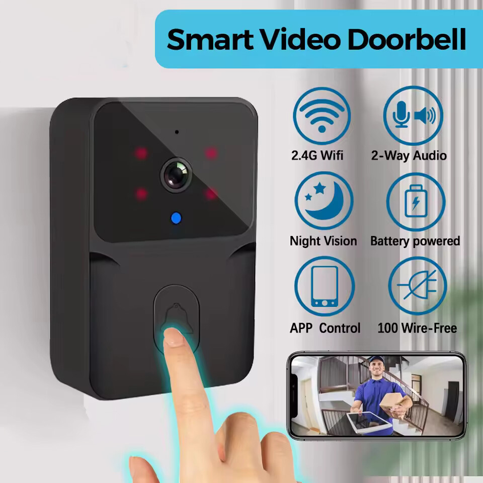 Campainha de Vídeo WiFi Sem Fi - Smart Home Video Doorbell Enhanced Security With Smart Doorbell avaliação e preço