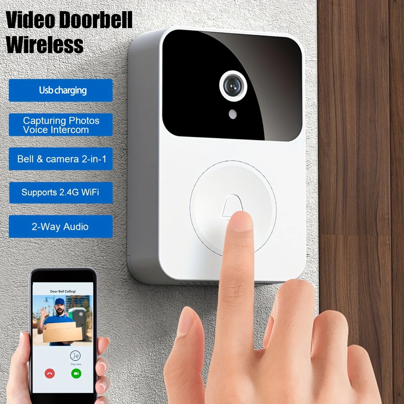Wi fi câmera de vídeo campainh - Smart Home Video Doorbell Enhanced Security With Smart Doorbell avaliação e preço