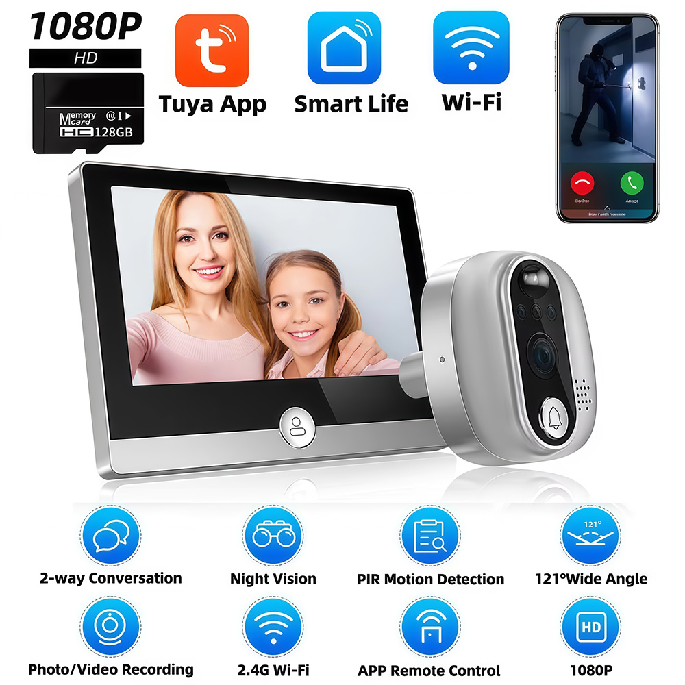 Tuya 1080p wifi campainha da p - Smart Home Wiser avaliação e preço