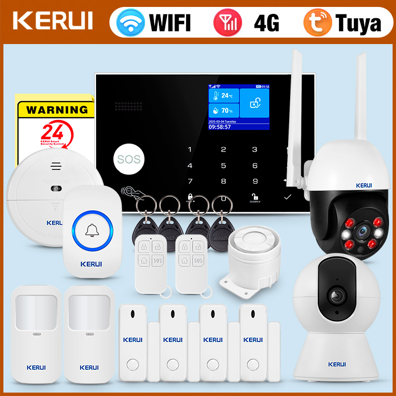 Kerui 4g alarme com campainha  - Smart Home Keyboard avaliação e preço