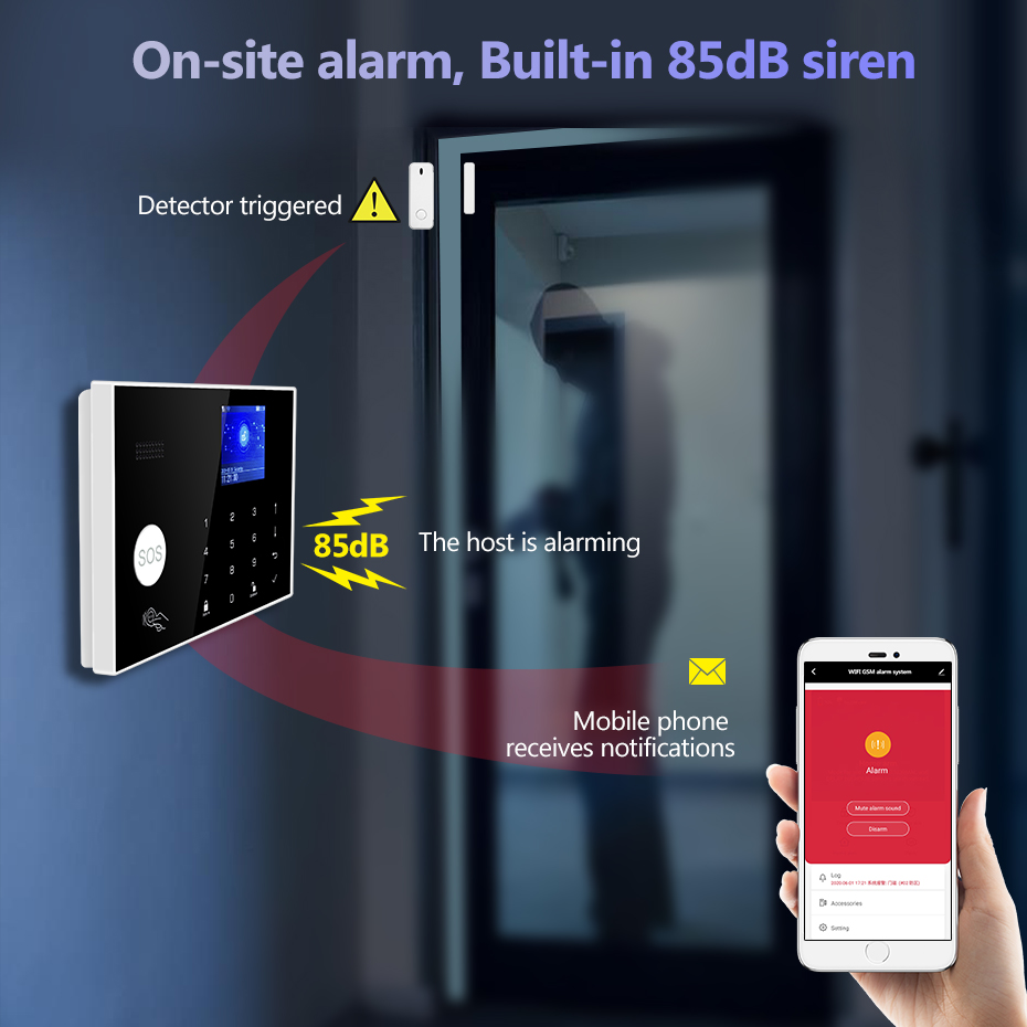 Kerui 4g alarme com campainha  - Smart Home Keyboard avaliação e preço