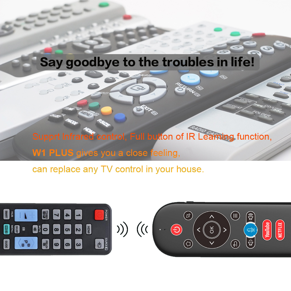 W1 plus air mouse controle rem - Smart Home Keyboard avaliação e preço