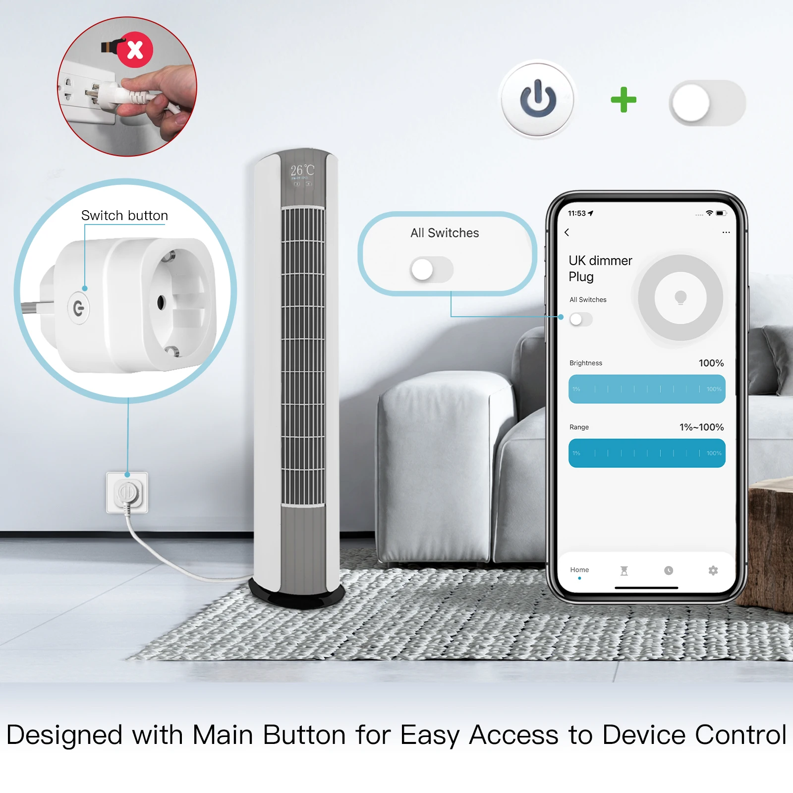 Tomada Inteligente WiFi MOES T - Smart Home Europe avaliação e preço