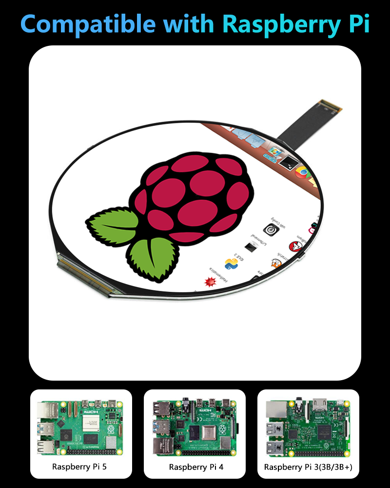 5 Polegada ips 1080*1080 tela  - Smart Home Raspberry Pi avaliação e preço