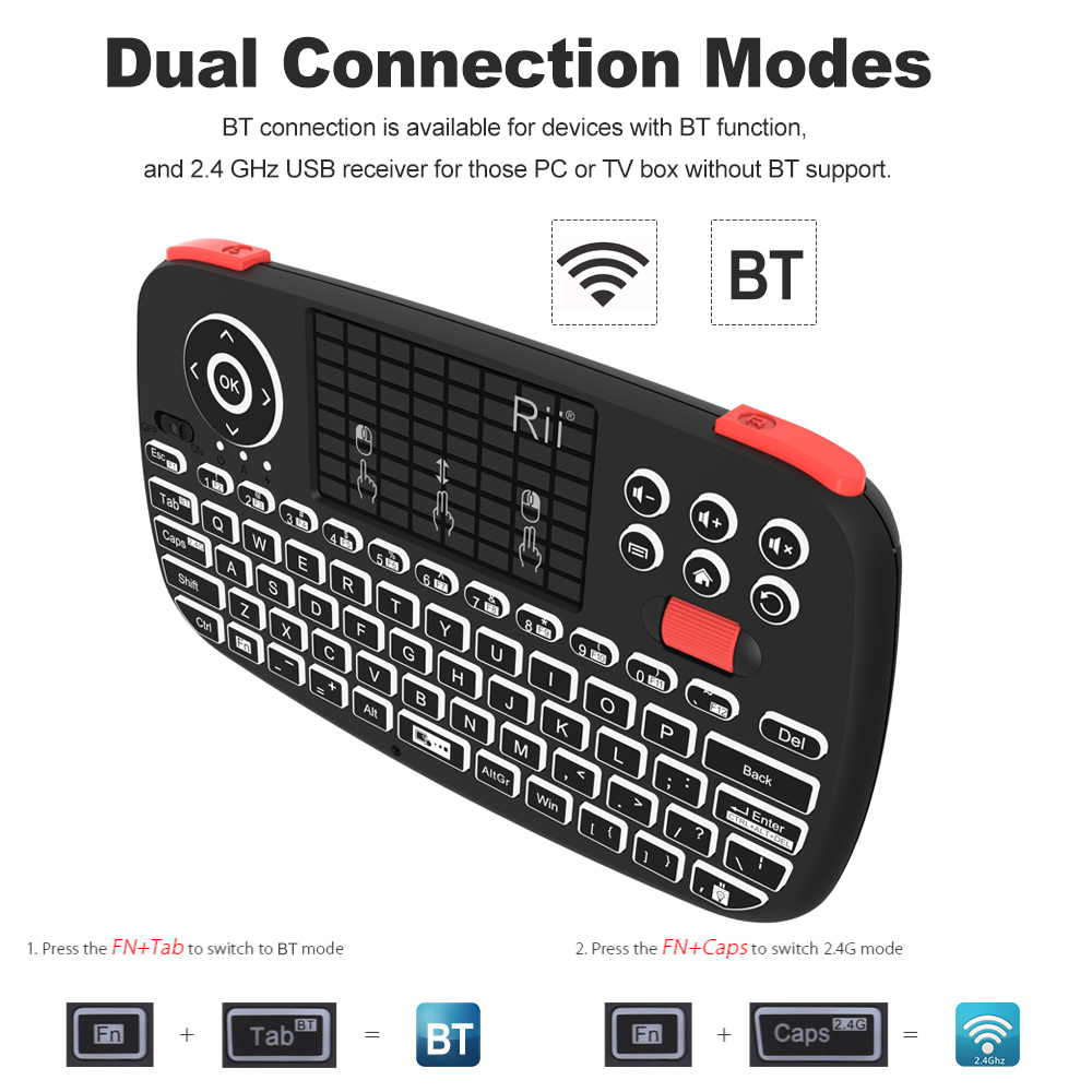 Teclado sem fio Rii I4 Mini BT - Smart Home Keyboard avaliação e preço