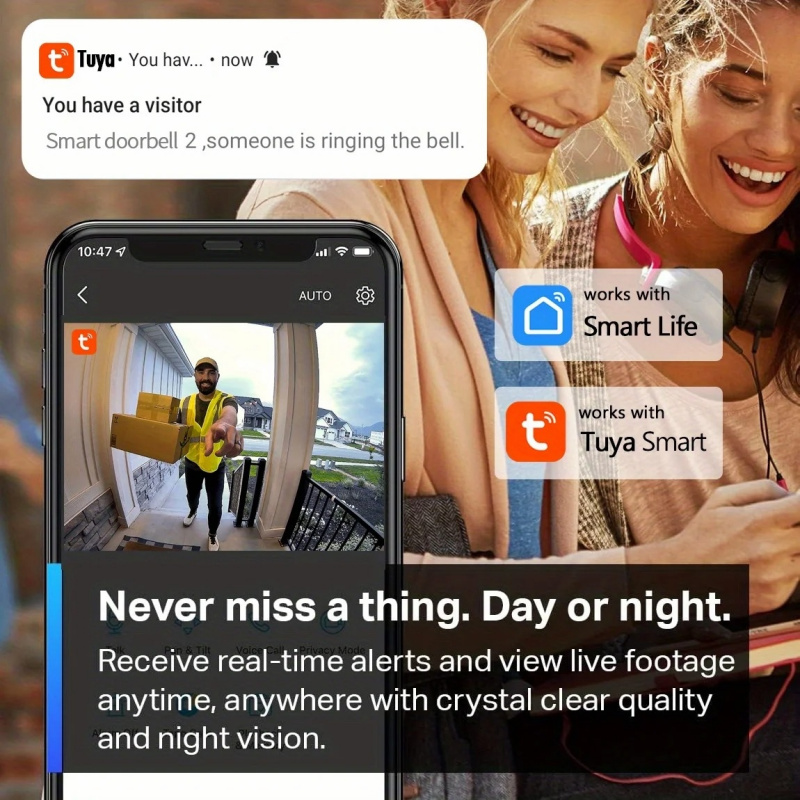 Campainha de Vídeo Inteligente - Smart Home Video Doorbell Enhanced Security With Smart Doorbell avaliação e preço